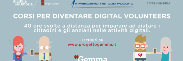 Progetto Gemma: call per “Digital Volunteers” per soli 30 aspiranti facilitatori digitali